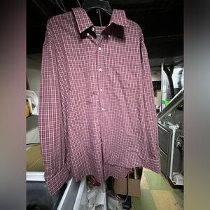 Plaid Button-Up Shirt Size XXL